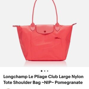Limited Editon Longchamp Le Pliage Long Handle Tote Bag - Large